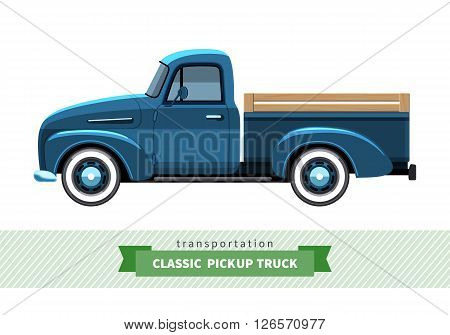 Classic Pickup Truck Side View