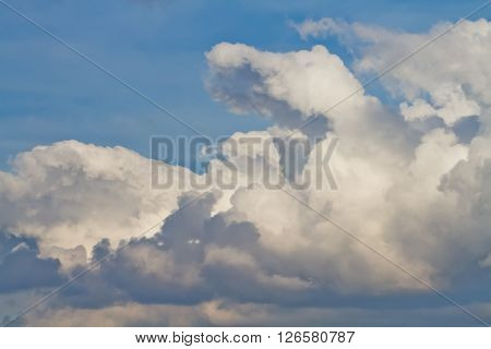 Dramatic sky with stormy clouds at summer day