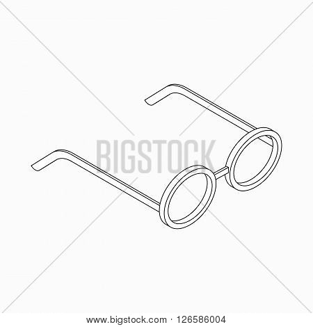 Sunglasses icon in isometric 3d style isolated on white background