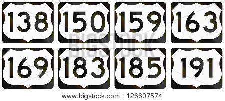 Collection Of General United States Route Shields