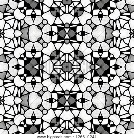 Abstract kaleidoscopic structure - anti-stress coloring book