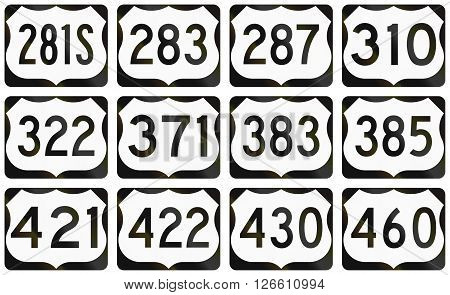Collection Of General United States Route Shields