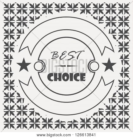 vector vintage label with seamless pattern for your design