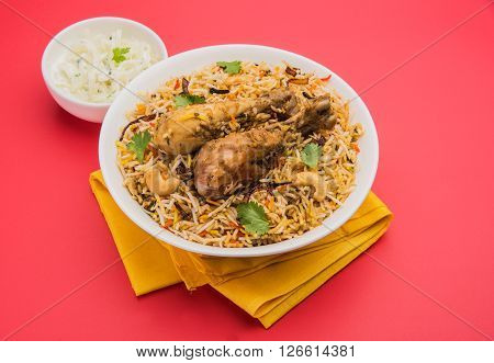 chicken biryani with leg piece, favourite non veg dish in india and pakistan