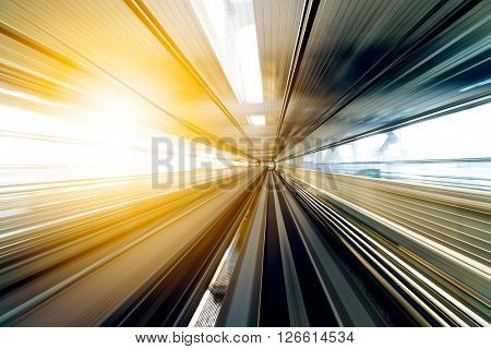 Speed Motion in railway tunnel