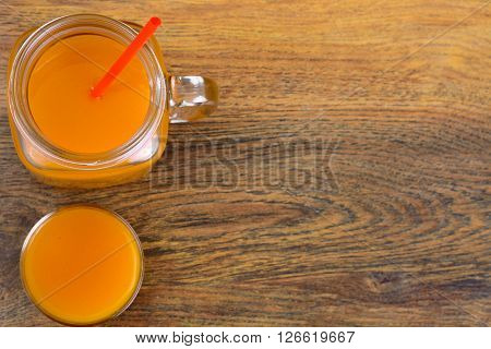 Healthy food: pumpkin juice, apple, orange, multifruit. Studio Photo