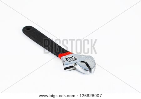 The Adjustable wrench isolated on white background