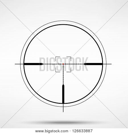 Vector illustration simple sniper crosshair reticle. Crosshair vector icon.