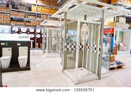 PATTAYA, THAILAND - FEBRUARY 24, 2016: inside HomePro store. The store provide advice and facilities for installation and maintenance of a wide range of domestic features