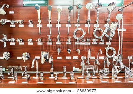 PATTAYA, THAILAND - FEBRUARY 24, 2016: inside HomePro store. The store provide advice and facilities for installation and maintenance of a wide range of domestic features