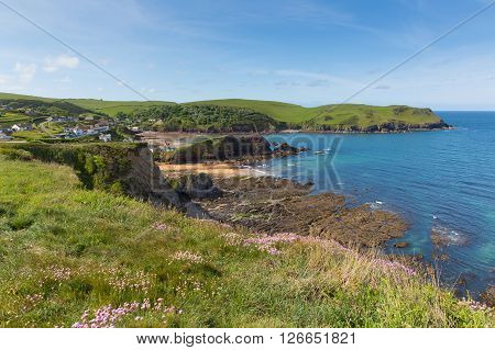 Uk south coast Hope Cove Devon near Salcombe in summer