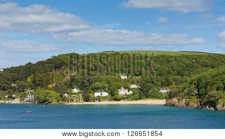 Mill Bay beach Salcombe Devon uk one of several beautiful beaches in the estuary