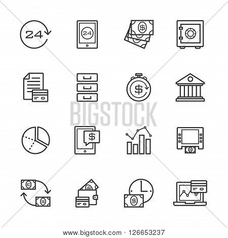 eps 10 vector icons banking theme line icon