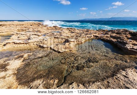 Beautiful sea shore in Cyprus
