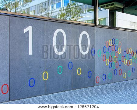 Zurich, Switzerland - 20 April, 2016: wall of the Google office building. Google is a multinational technology company specializing in Internet-related services and products.