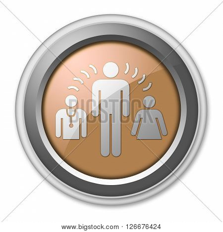Icon Button Pictogram with Interpreter Services symbol