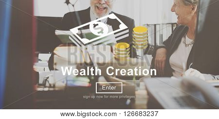 Wealth Creation Affluence Investment Concept