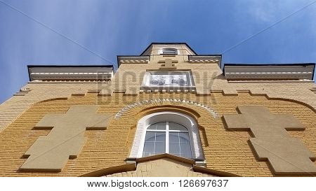 Christian church cathedral tilt close up shot