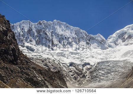 Peruvian Andes and Ocshapalpa peak (5888 m), Peru.