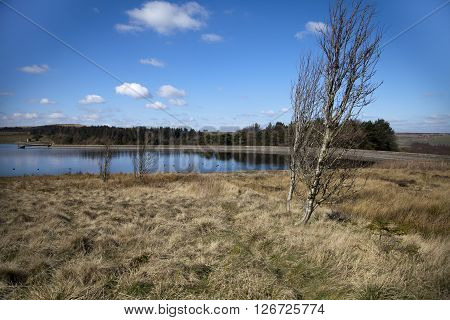 Winter at Redmires reservoir in Sheffield, England