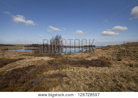 Winter shot of Redmires reservoir, Sheffield, United kingdom