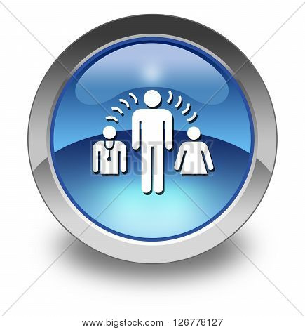 Icon Button Pictogram with Interpreter Services symbol