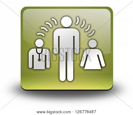 Icon Button Pictogram with Interpreter Services symbol