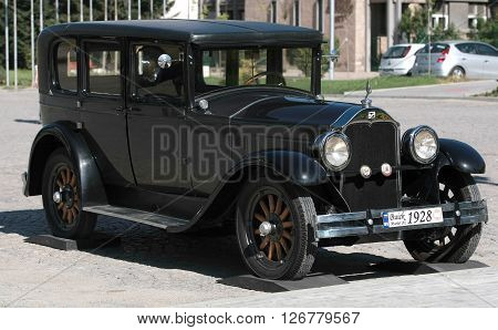 US car 1928 Buick exposed to retro parade in the town of Sliven, Bulgaria, April 16.2016