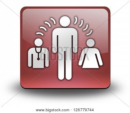 Icon Button Pictogram with Interpreter Services symbol
