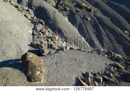 Loam landscape in Huesca Province, Aragon, Spain.