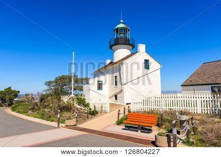 San Diego, California at the Old Loma Point Lighthouse.