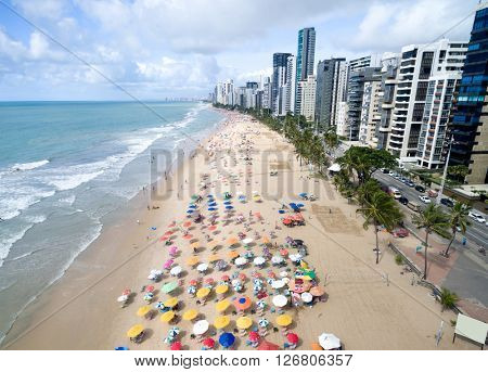 Aerial View of Boa Viagem Beach, Recife, Brazil