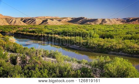 Rio Grande River flows through Big Bend National Park