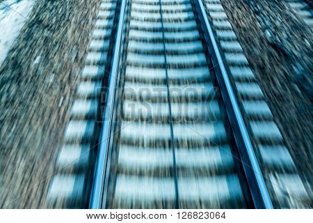 rails with soft blur