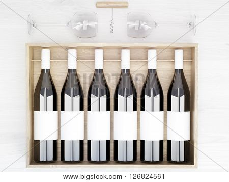 Wine Bottles Blank Labels
