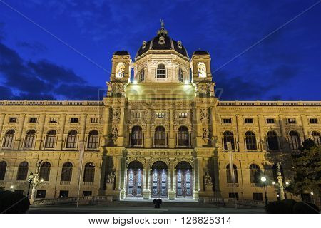 Maria-Theresien-Platz with Natural History Museum in Vienna in Austria