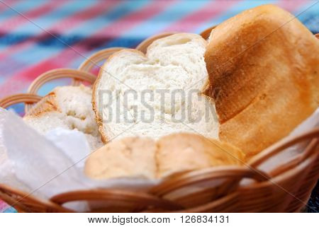 white fresh bread slices in punnet closeup
** Note: Shallow depth of field