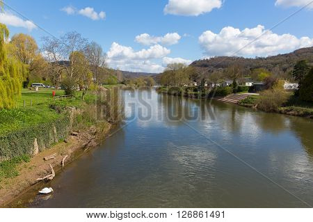 River Wye Monmouth Monmouthshire Wales uk in the beautiful Wye valley