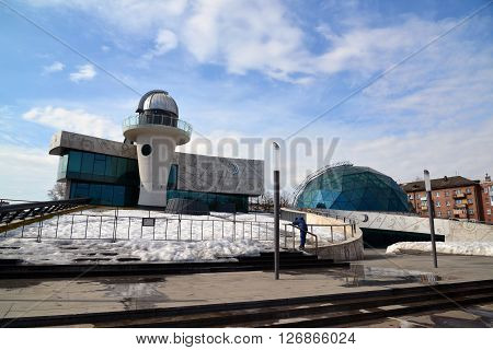 Russia, Yaroslavl-March 29.2016.  Planetarium named after the Valentina Tereshkova