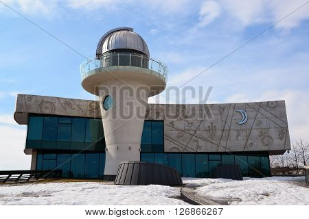 Russia, Yaroslavl-March 29.2016.  Planetarium named after the Valentina Tereshkova