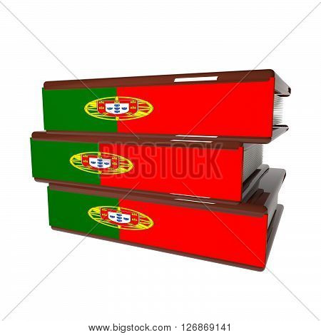 Portugal Books Isolated Over White
