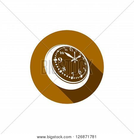 Old-fashioned pocket watch graphic illustration. Simple timer classic stopwatch. Time management symbolic icon.