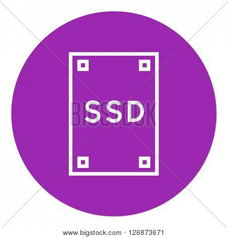 Solid state drive line icon.