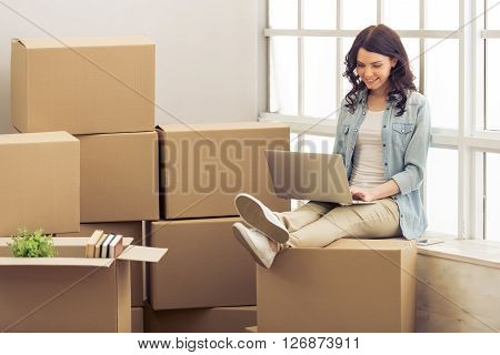 Young Woman Moving