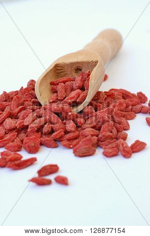 Chinese Goji On The White Background