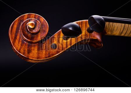 Close View Of Violin Pegbox