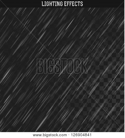 Rain realistic effect . Rain and snow isolated realistic . Downpour, rain weather rainfall . Natural effect with rain.