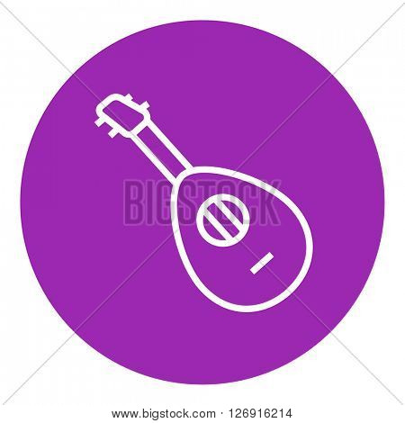 Mandolin line icon.