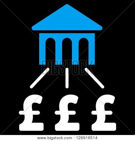 Pound Bank Structure vector icon. Pound Bank Structure icon symbol. Pound Bank Structure icon image. Pound Bank Structure icon picture. Pound Bank Structure pictogram. Flat pound bank structure icon.