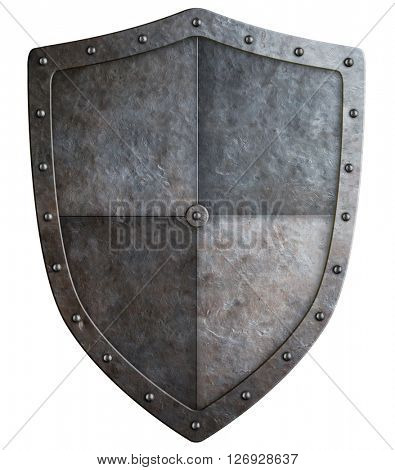 medieval shield or coat of arms 3d illustration isolated